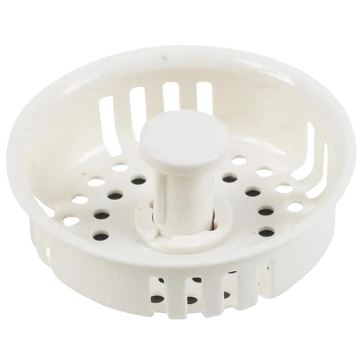 Organic Do it 3-1 2 White Basket Strainer Stopper Refined