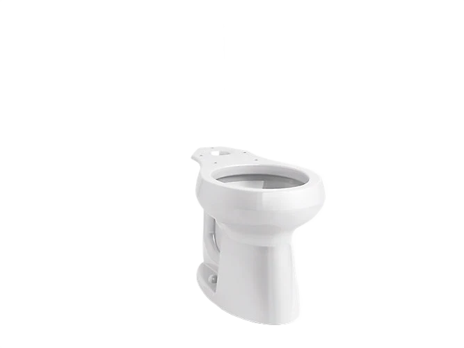 Prestigious Kohler Highline Comfort Height White Round Front Toilet Bowl Minimalist