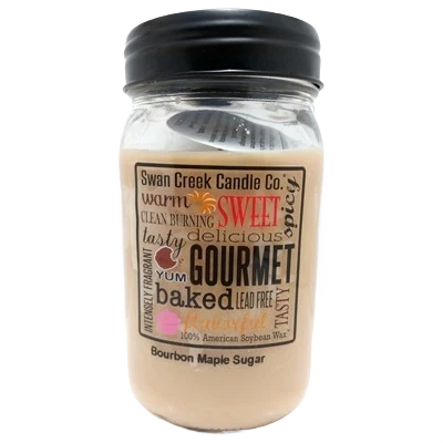 High-Grade Swan Creek Bourbon Maple Sugar Pantry Jar Candle 12 oz. Smart