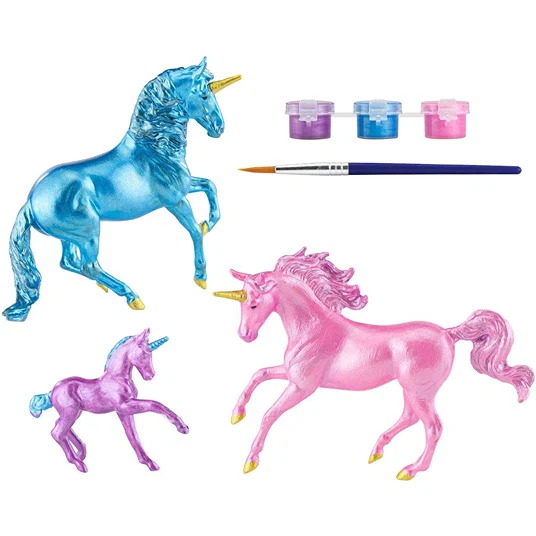 Certified Breyer 4262 Stablemates Unicorn Family Paint Play Sustainable