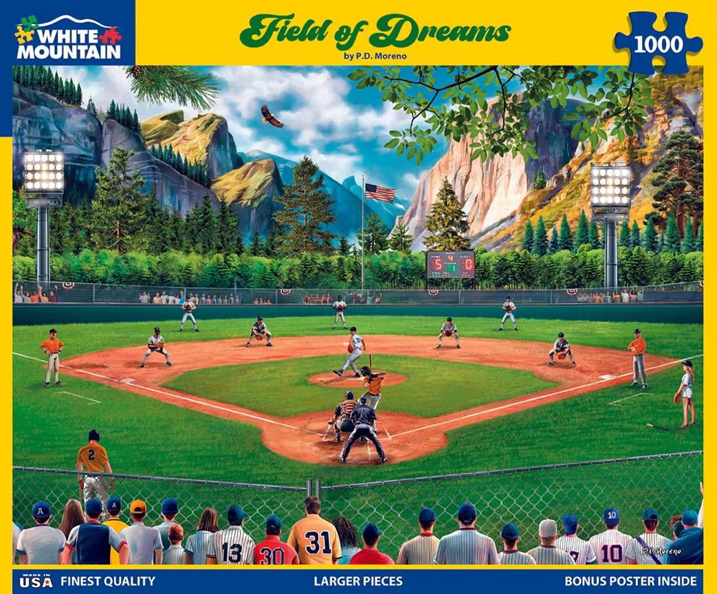 Recyclable White Mountain Field of Dreams Puzzle 1000 Pieces High-End