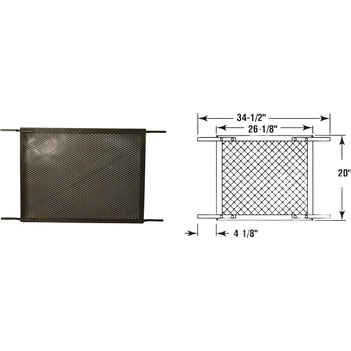 Premium Make-2-Fit 34.5 Ft. x 20 In. Plastic Brown Door Grille for 36 In. Door Specialty