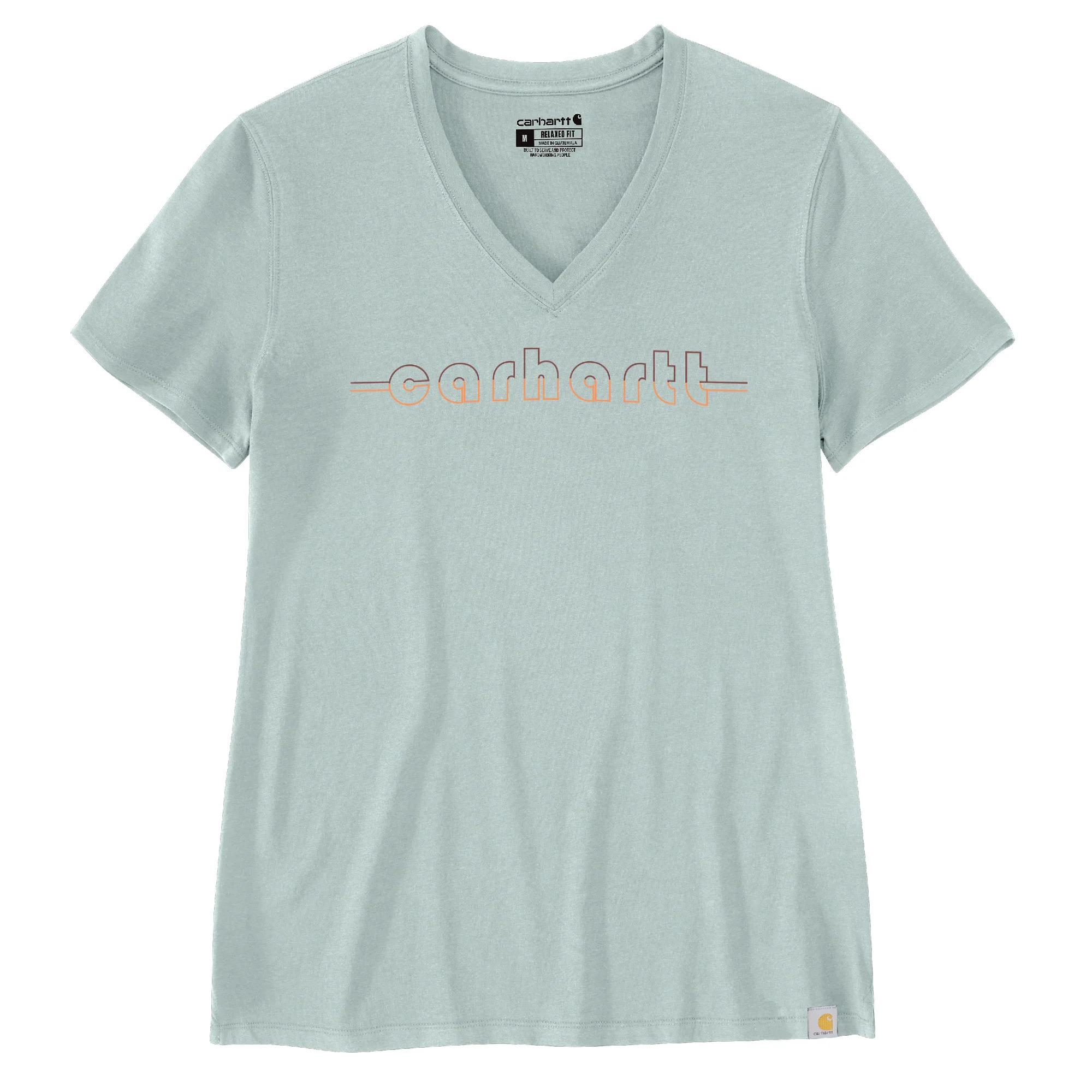 Long-Lasting Carhartt Women's XS Dew Drop Short Sleeve Graphic V-Neck Green