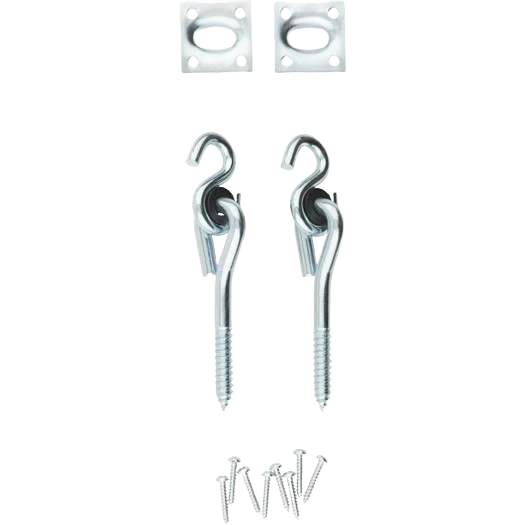 Long-Lasting National Hardware Zinc Plated with WeatherGuard Steel Lag Screw Swing Hook Kit 2-Pack Easy-to-Use