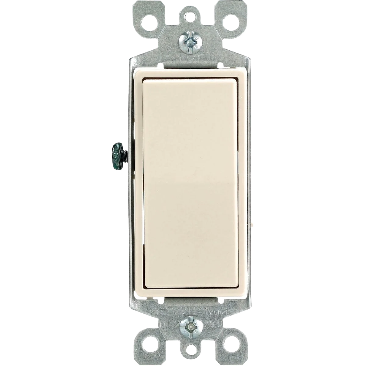 Long-Lasting Leviton Decora Light Almond 15 Amp Rocker Single Pole Switch Eco-Friendly