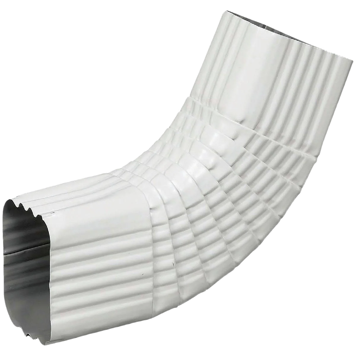 Optimized Spectra Metals 3 in. x 4 in. Aluminum Side Downspout Elbow White Reusable