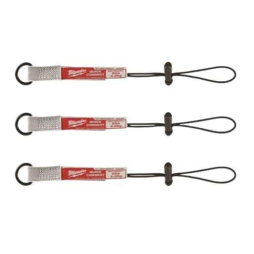High-End Milwaukee 5-lb Capacity Quick-Connect Tool Lanyard Accessory 3-Pack Next-Generation