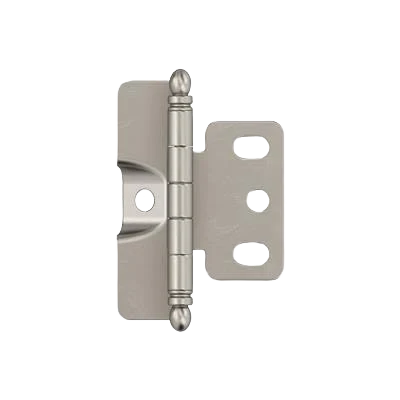 Soft Amerock 3 4 Door Thickness Full Inset Full Wrap Ball Tip Satin Nickel Cabinet Hinge Comfortable