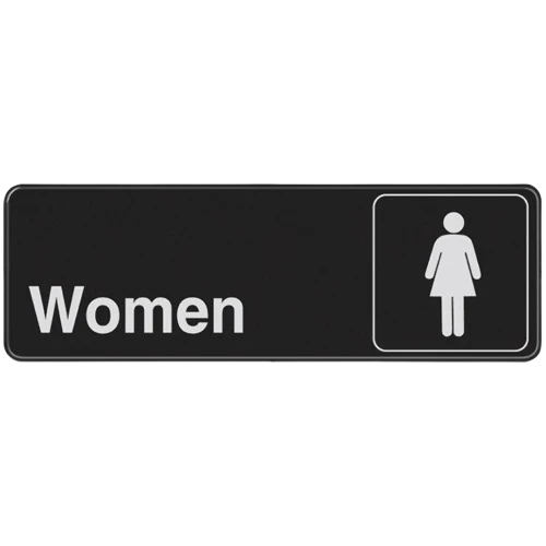 Functional Hillman Women Bathroom Locker Room Glow-In-Dark Sign 3 x 9 Premium