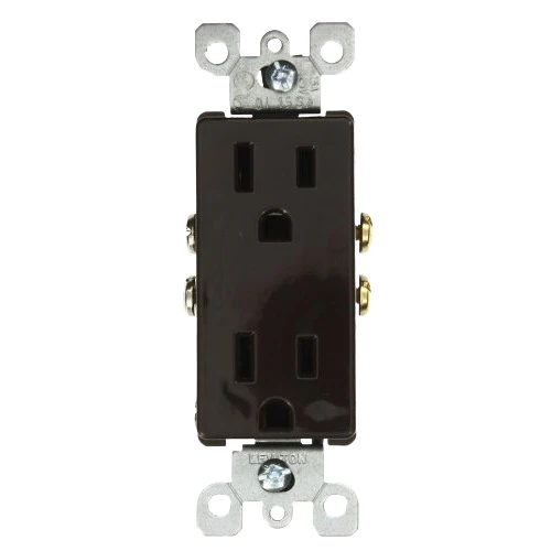 High-Performance Leviton Decora 15 Amp Brown Duplex Receptacle Trendy