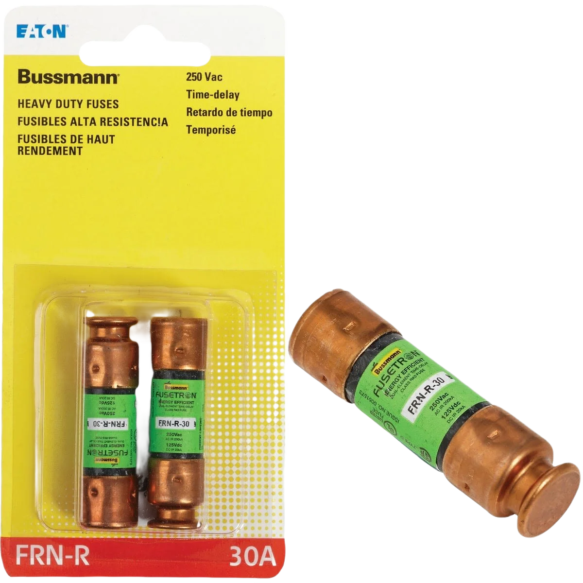 Environmentally Friendly Bussmann Fuses 30A FRN-R Time-Delay Cartridge Fuse 2-Pack Outstanding