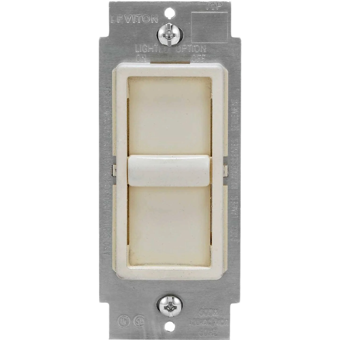 Powerful Leviton Decora Universal Light Almond Slide Dimmer Switch Casual