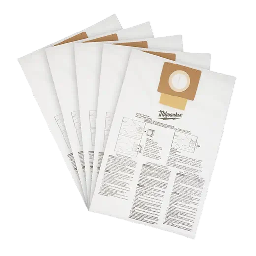 Long-Lasting Milwaukee Disposable Fleece Dust Bags 5-Pack Fast