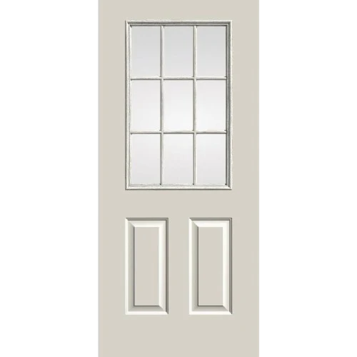 Stylish Therma-Tru Traditions 30 x 80 9-Lite Steel Entry Door Right Handed Knob Original Design