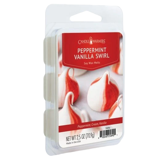 Responsible Candle Warmers Peppermint Vanilla Swirl Classic Wax Melts 6 Pack Outstanding