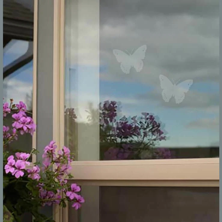 High-Quality WindowAlert Butterfly UV Decal Original Design