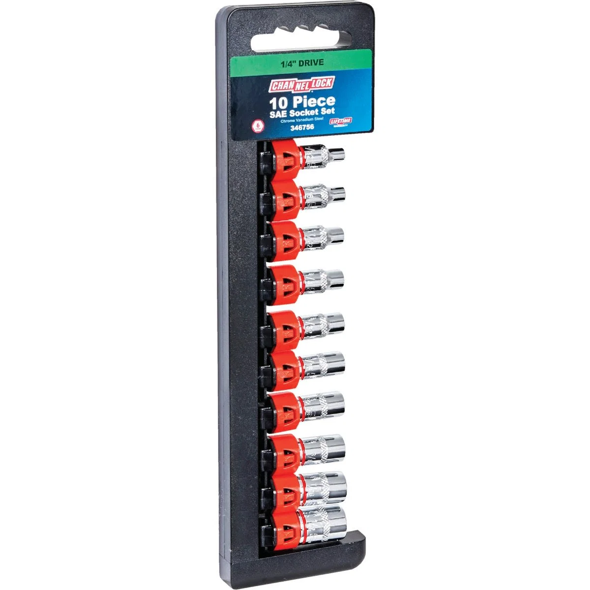 Optimized Channellock 1 4 in. Drive 6-Point Shallow Standard Socket Set 10-Piece Unique