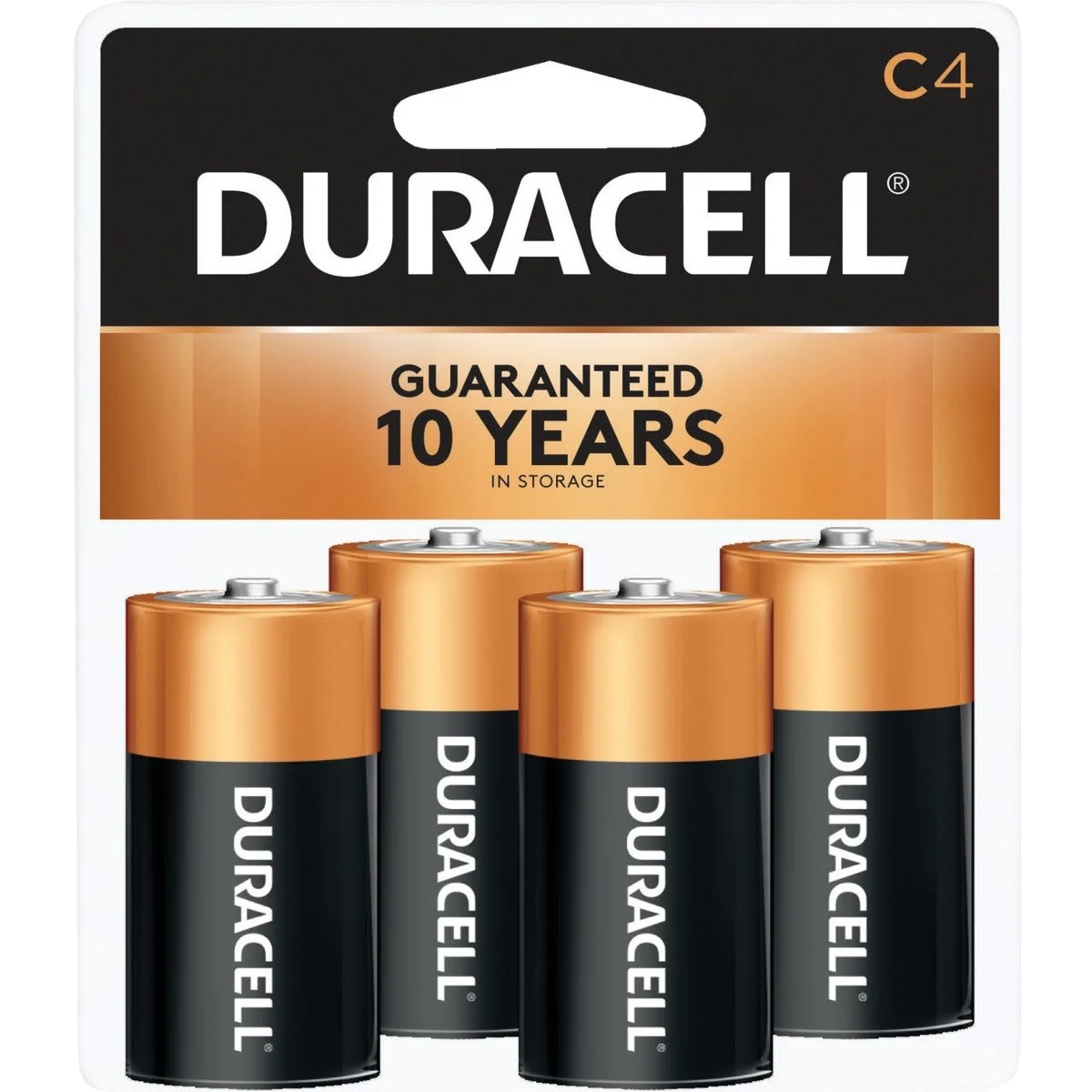 Practical Duracell CopperTop C Alkaline Battery 4-Pack Top-Quality