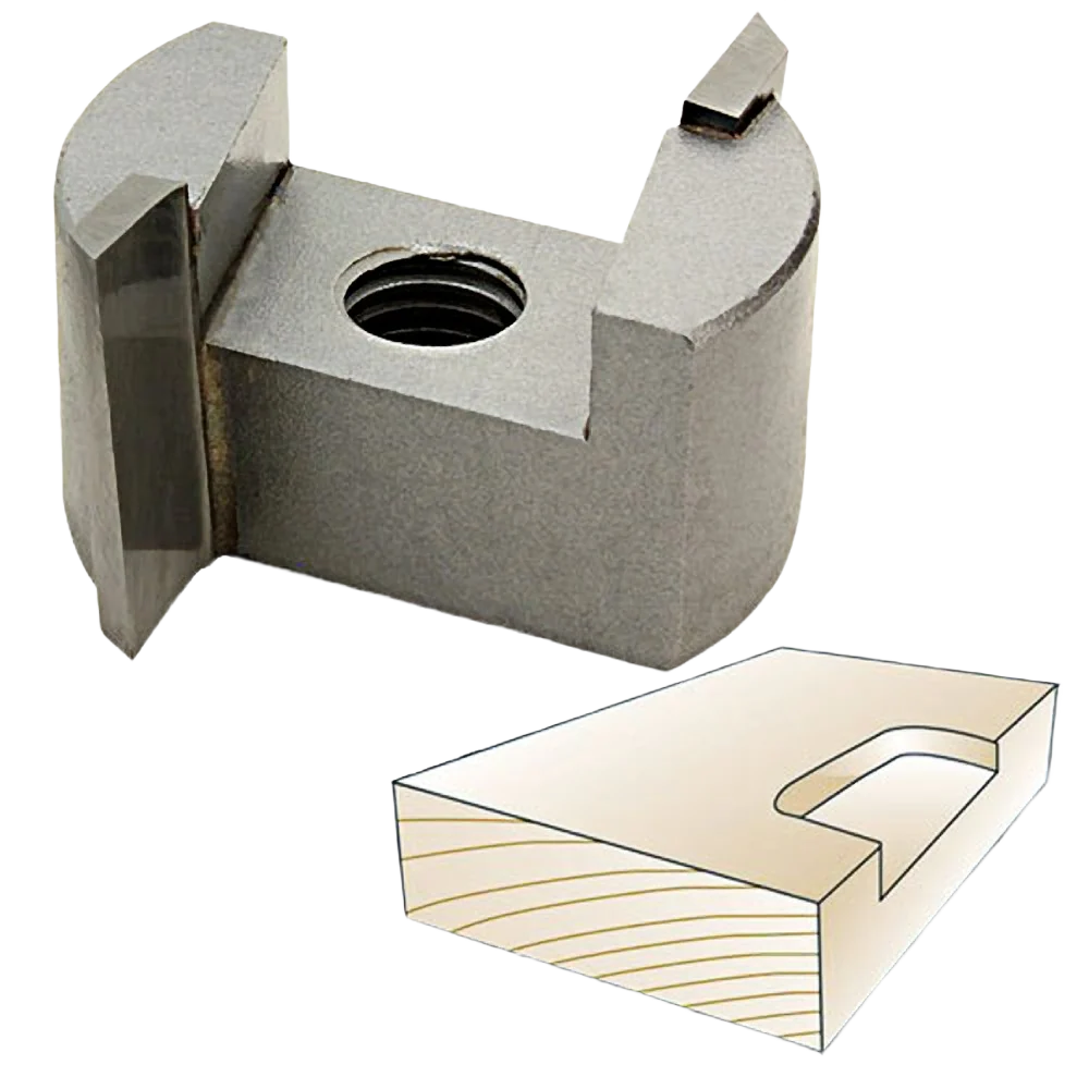 Next-Generation Whiteside Screw Type Helix Mortise Cutter w Downshear 1 in. CD Clean