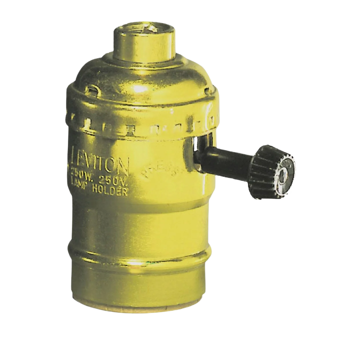 Recyclable Leviton Turn-Knob Medium Base Polished Gilt Lamp Socket Specialty