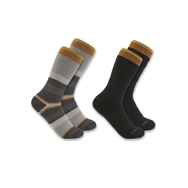 Lightweight Carhartt XL Assorted Gray Crew Socks 2 Pack Sophisticated