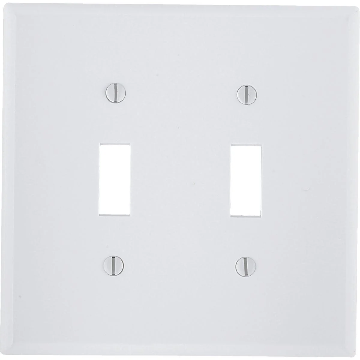 Natural Leviton 2-Gang White Plastic Oversized Toggle Switch Wall Plate Original Design