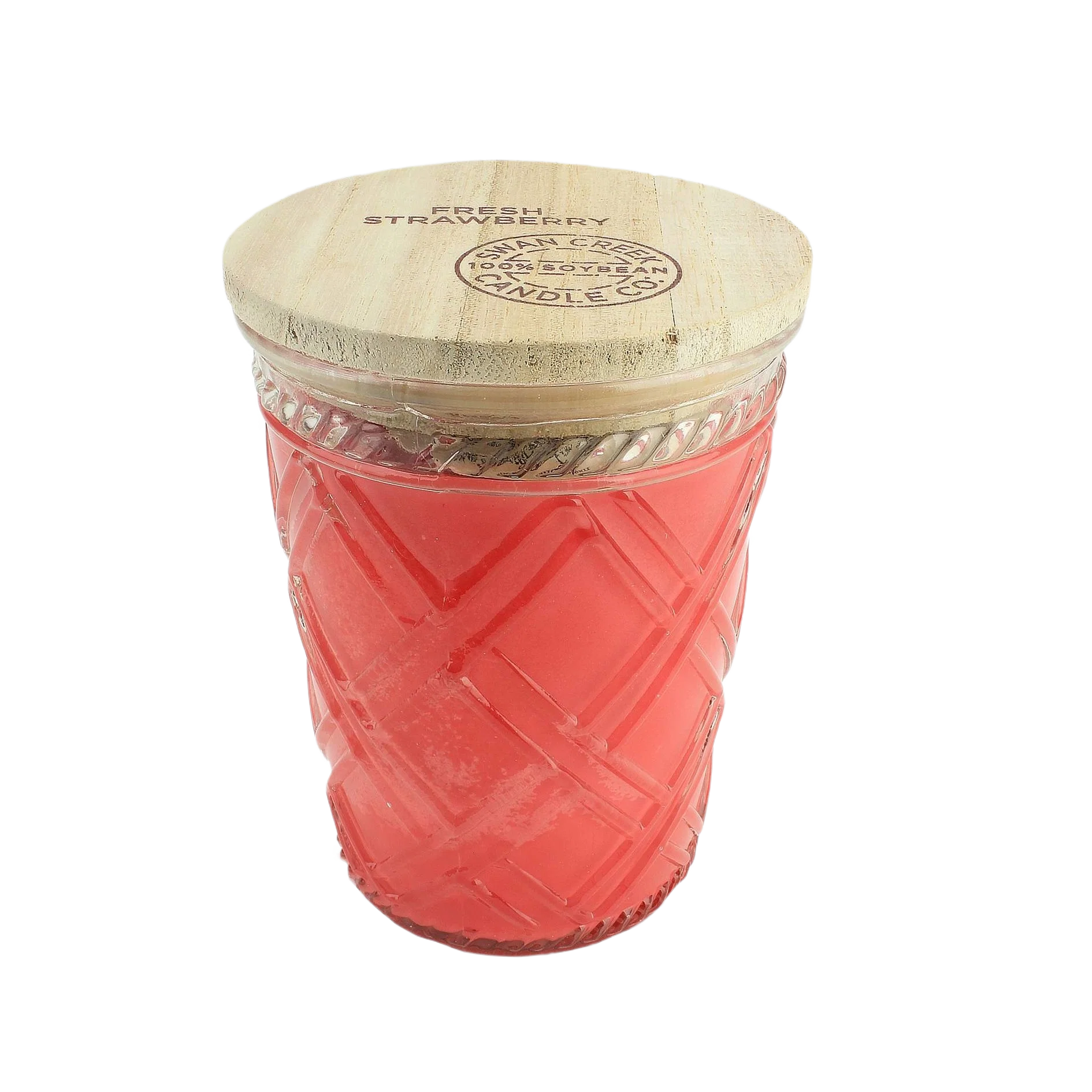 Professional Swan Creek Fresh Strawberry Timeless Jar Candle 12 oz. Clean