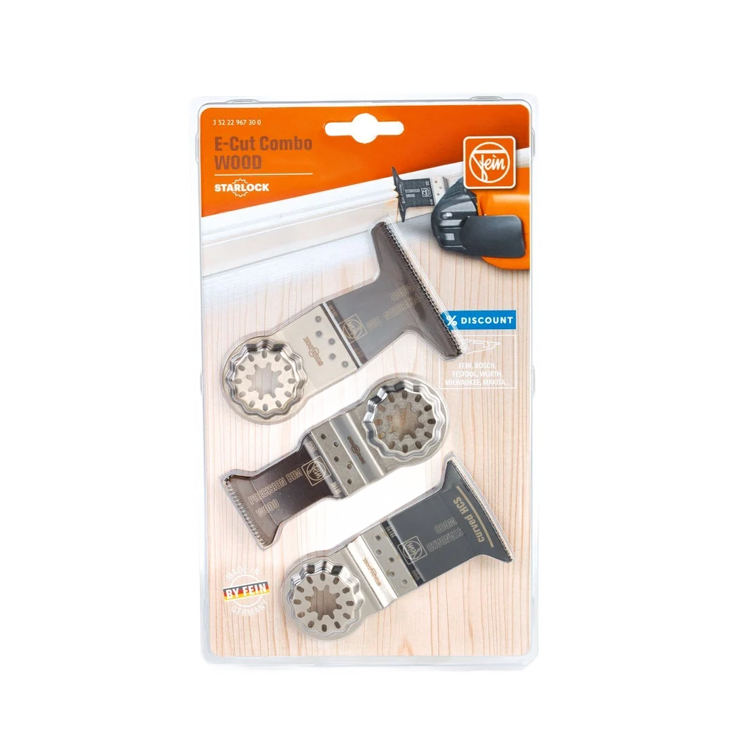 Safe Fein E-Cut Combo Starlock Wood Saw Blades 3-Pack Flexible