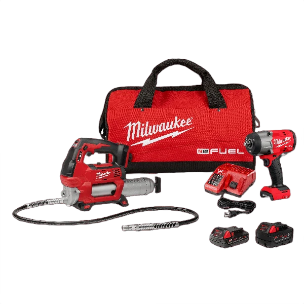 Enhanced Milwaukee M18 FUEL™ 1 2 High Torque Impact Wrench Grease Gun Combo Kit High-Performance