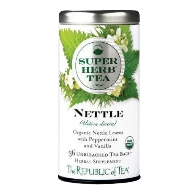 Responsible The Republic of Tea Nettle Organic SuperHerb Tea Tin 36 Bags Premium Material