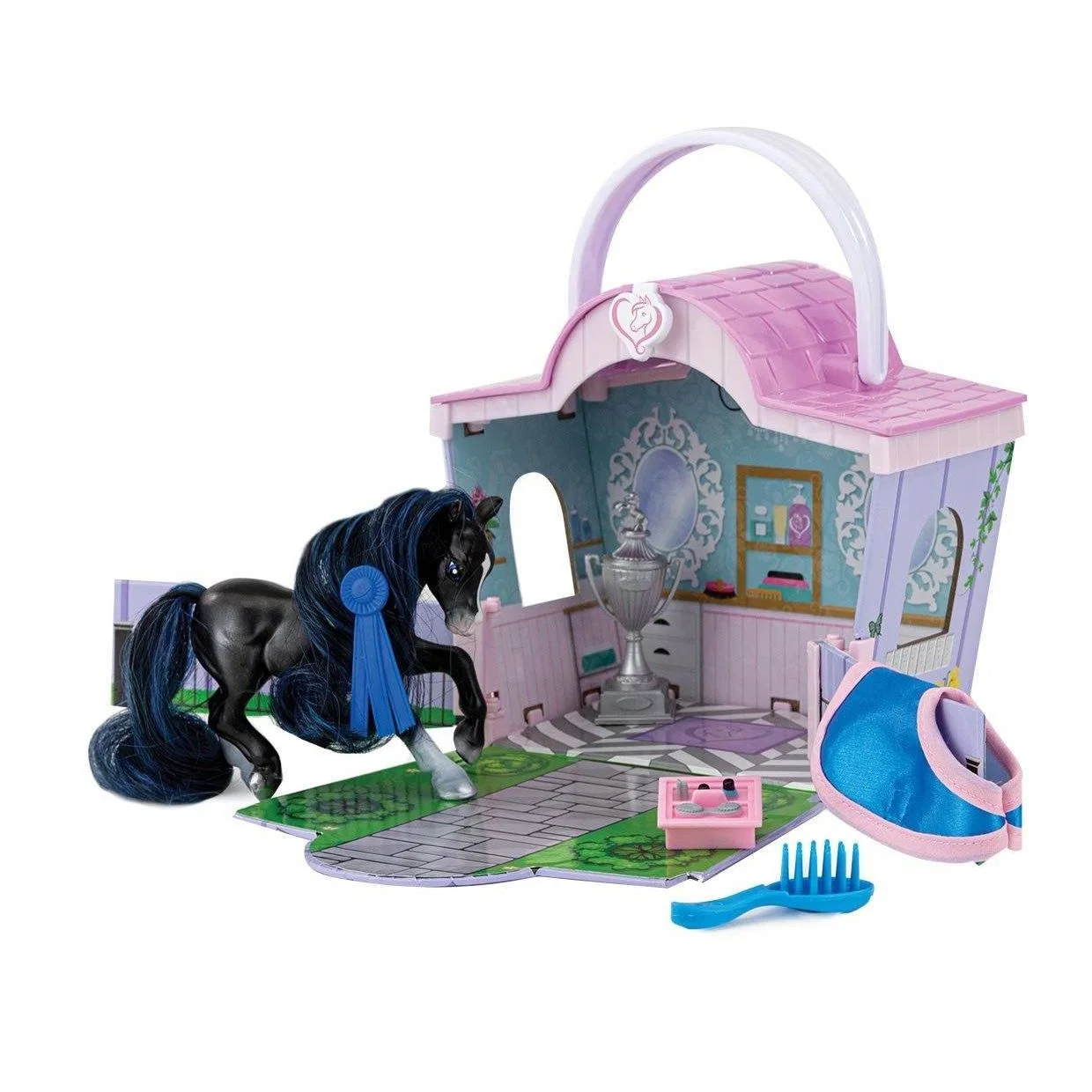 Proven Breyer Li'l Beauties Playset Shimmer Grooming Salon Clean