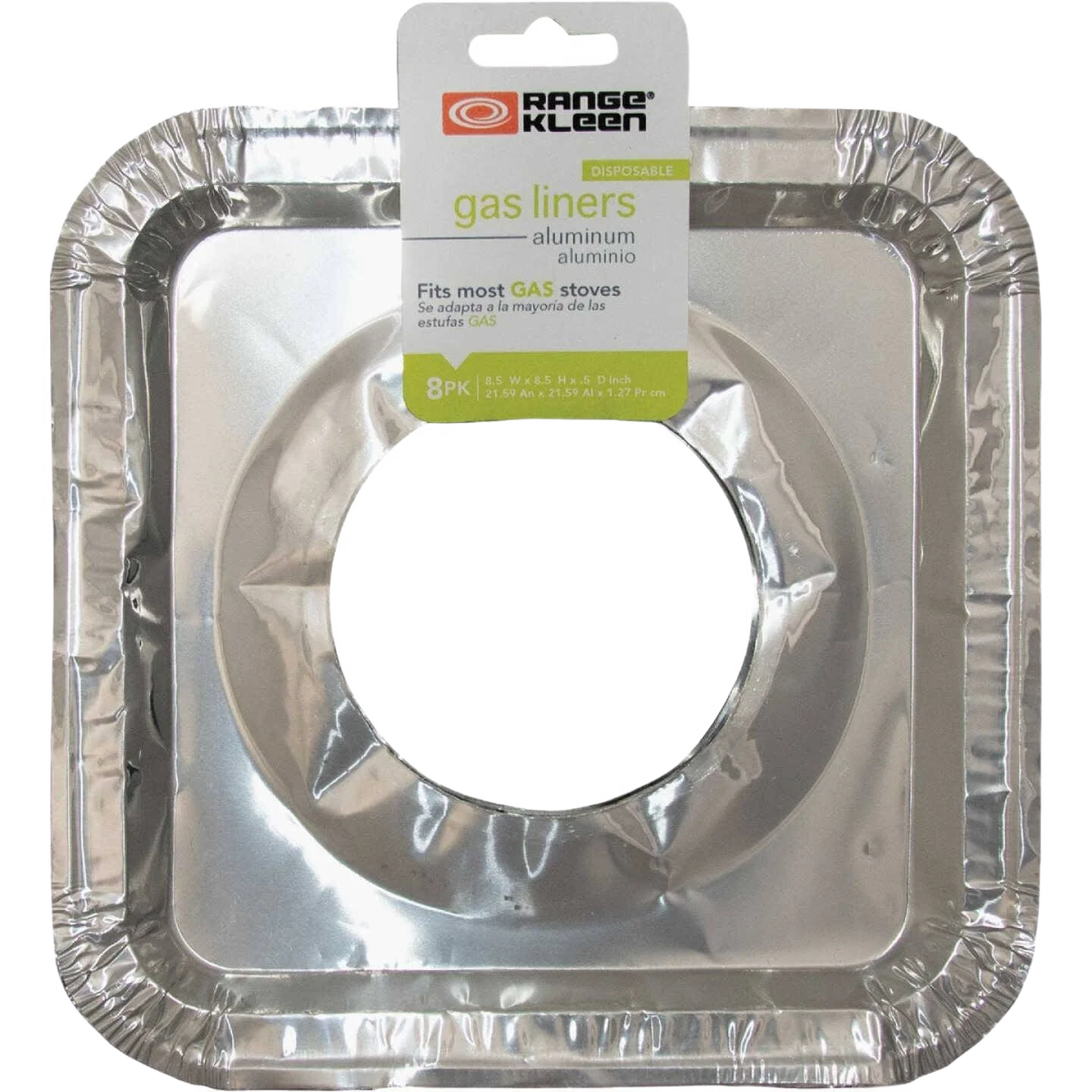 Enhanced Range Kleen Square Aluminum Foil Gas Stove Bib Liners 8-Pack Premium Material