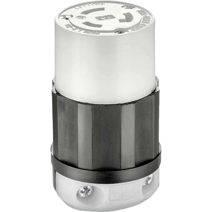 Original Leviton 20 Amp 3-Wire 2-Pole Industrial Grade Locking Cord Connector Clean