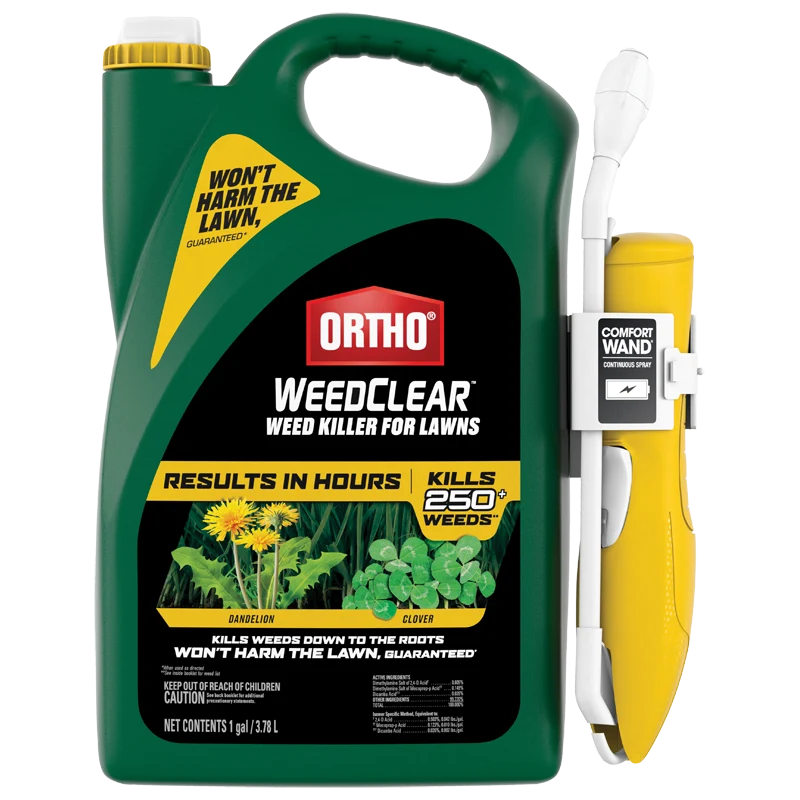 Expertly Made Ortho WeedClear Weed Killer Spray with Comfort Wand for Lawns 1 gal. Top-Quality
