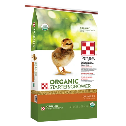 Responsible Purina Organic Starter-Grower Poultry Feed 35 lb. Modern