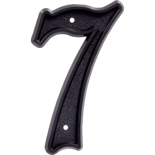 Reliable Hillman 5.5 in. Matte Black Plastic House Number 7 Contemporary