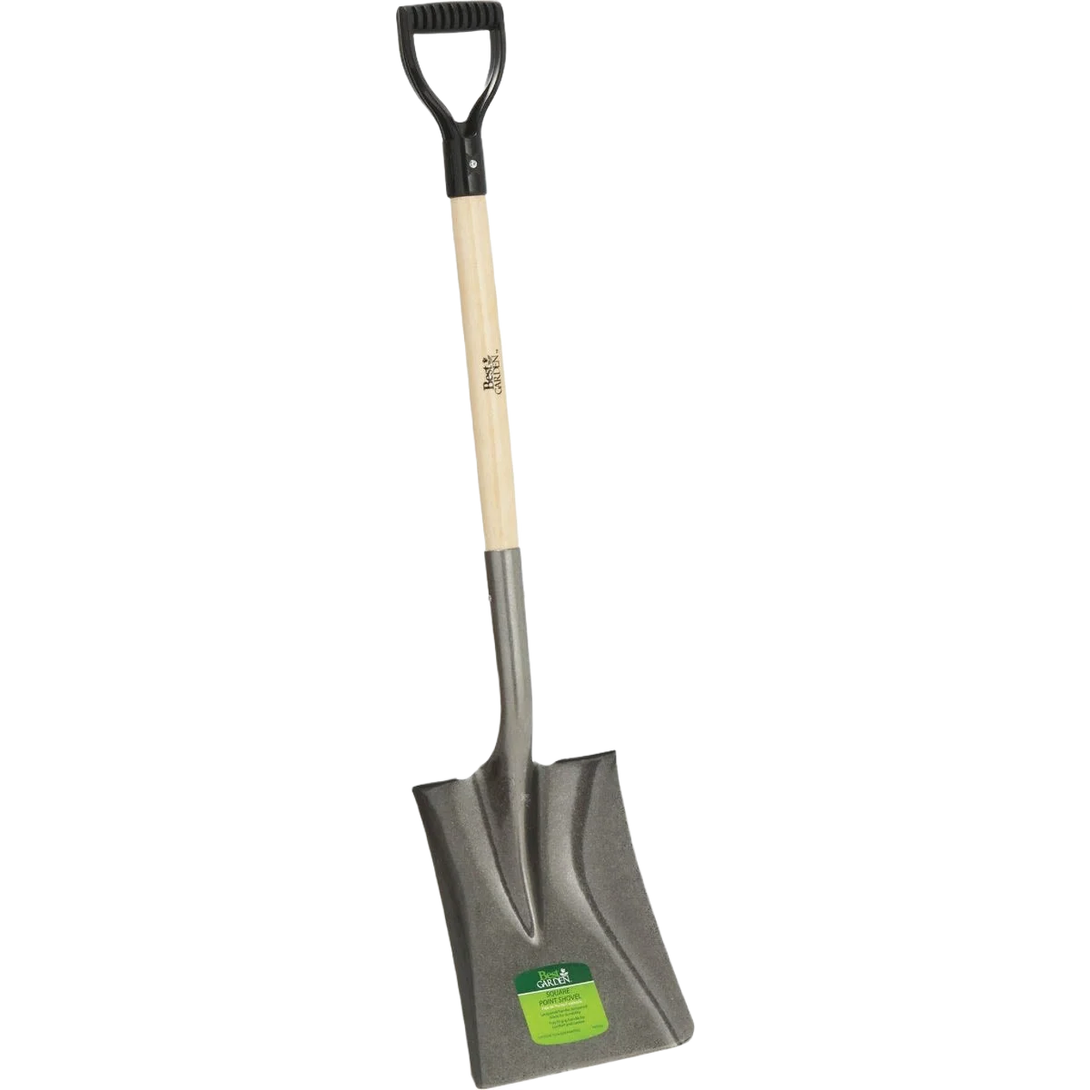 Premium Material Garden Wood D Handle Square Point Shovel 28 in. World-Class