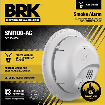 Original BRK Interconnect Hardwired Ionization Smoke Alarm Flexible