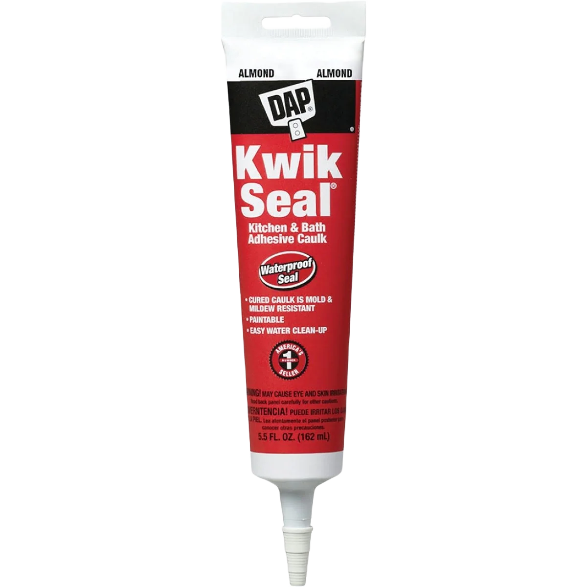 Environmentally Friendly DAP Kwik Seal Almond Kitchen Bath Adhesive Caulk 5.5 oz. Optimized