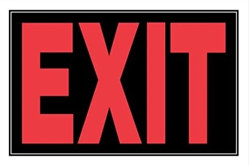Effective Hillman Red White Plastic Exit Sign 8 x 12 in. Consistent