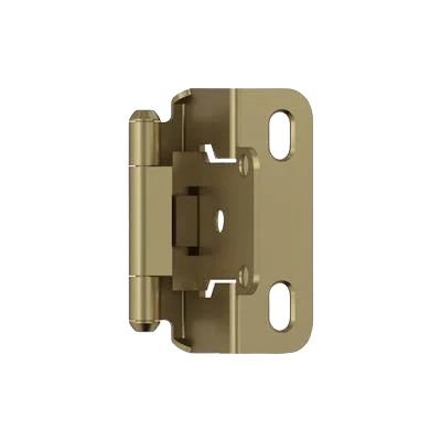 Solid Amerock 1 2 Overlay Self-Closing Partial Wrap Golden Champagne Cabinet Hinge Relaxed