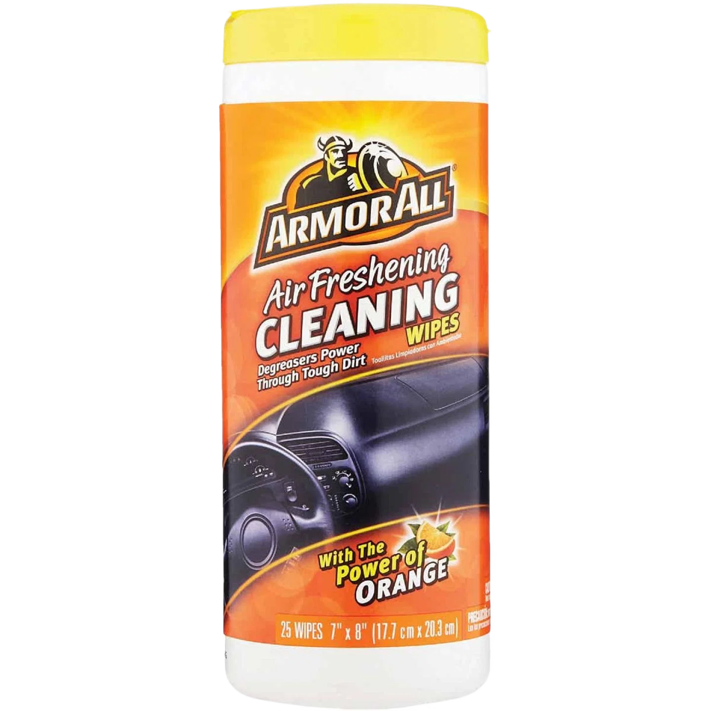 Specialty Armor All Orange Air Freshening Cleaning Wipes 25-Count Reusable