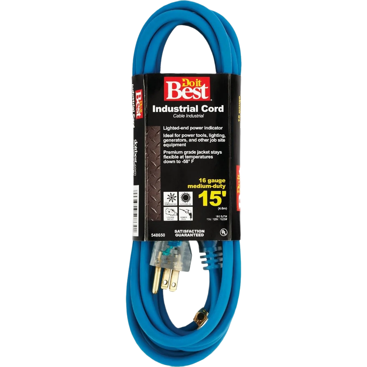 User-Friendly Do it Blue 16 3 Industrial Outdoor Extension Cord 15 ft. Fast