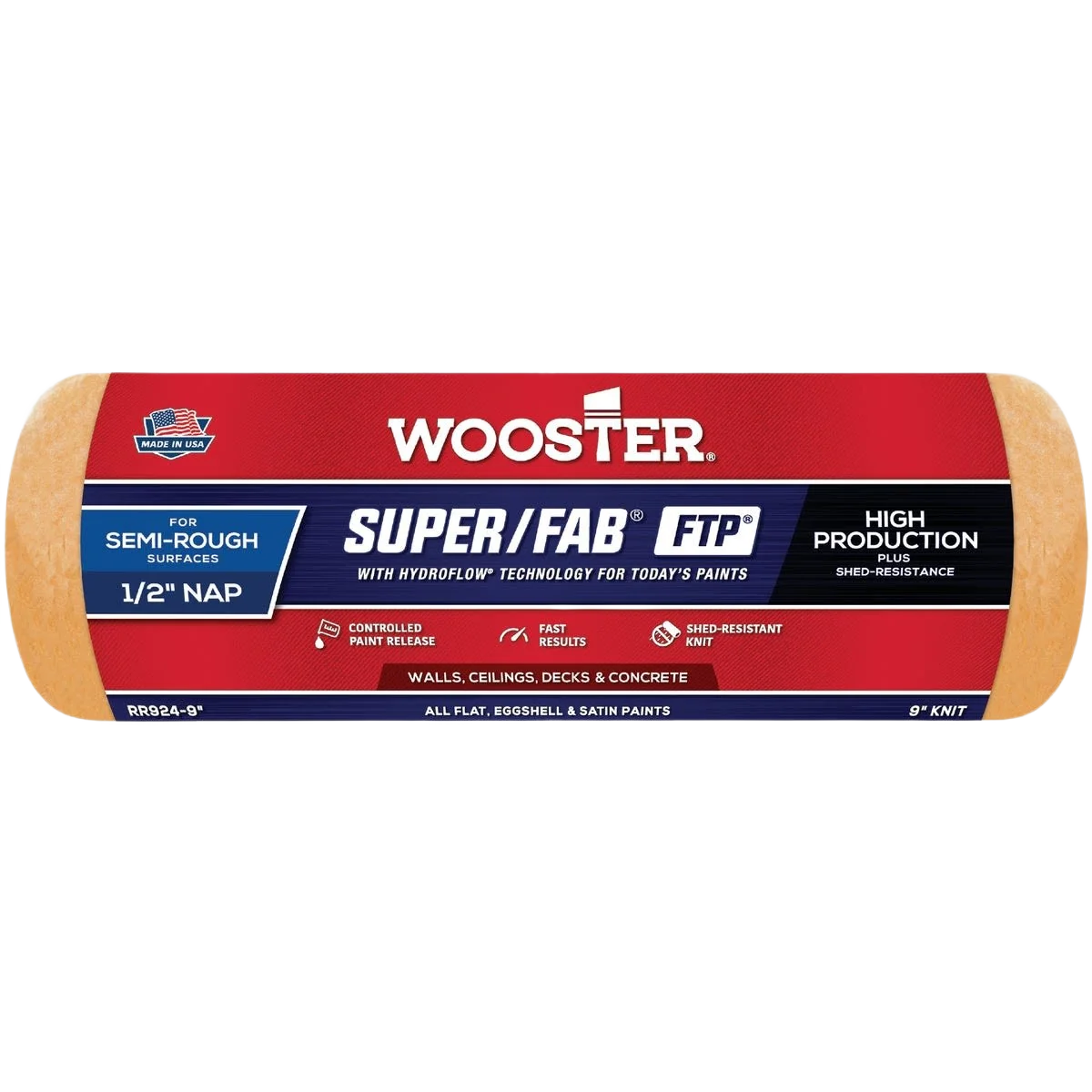 Advanced Wooster Super Fab Knit Fabric Roller Cover 9 x 1 2 in. Verified