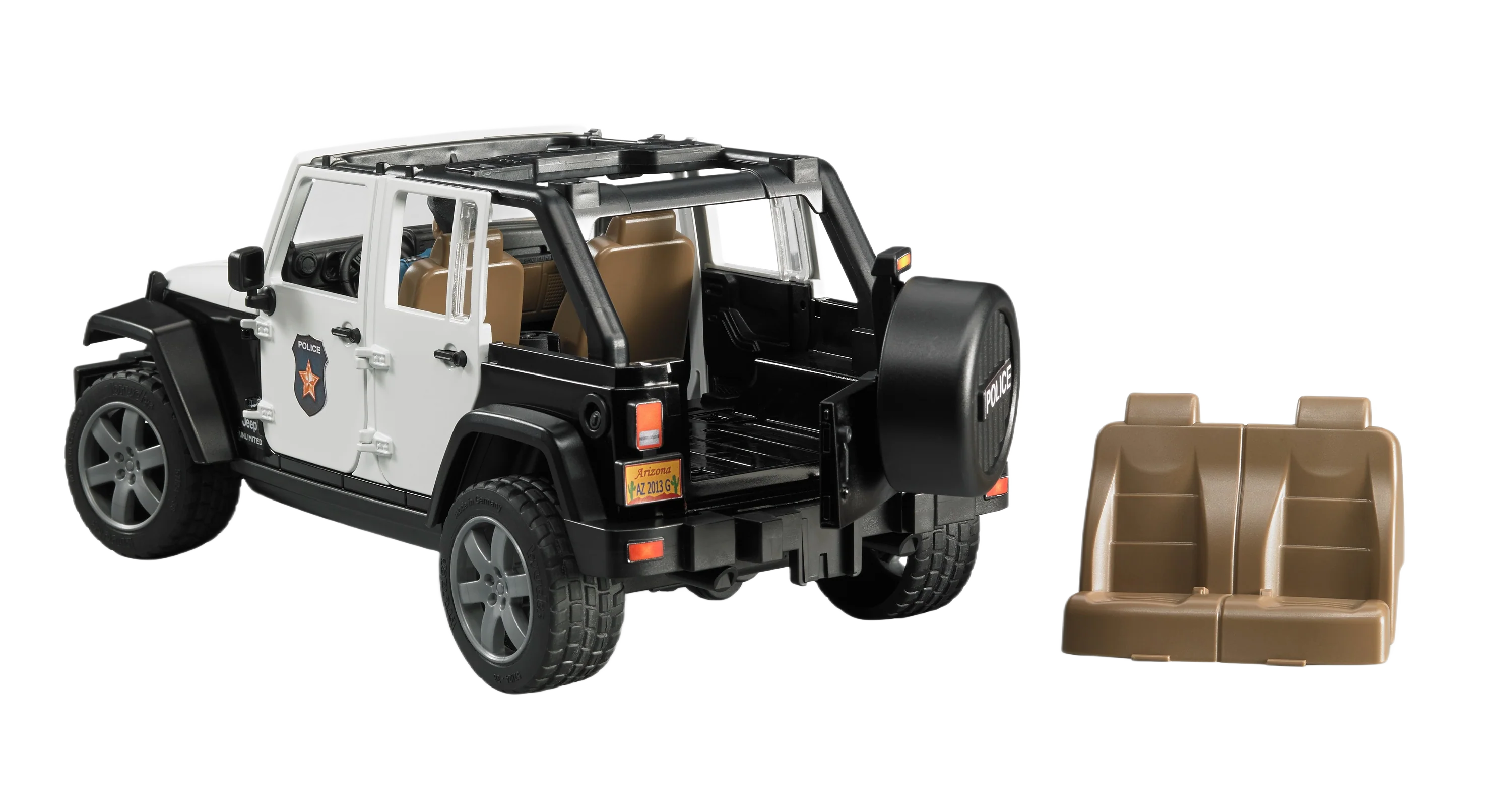 Lightweight Bruder Toys Jeep Wrangler Police Vehicle With Policeman Accessories Trusted