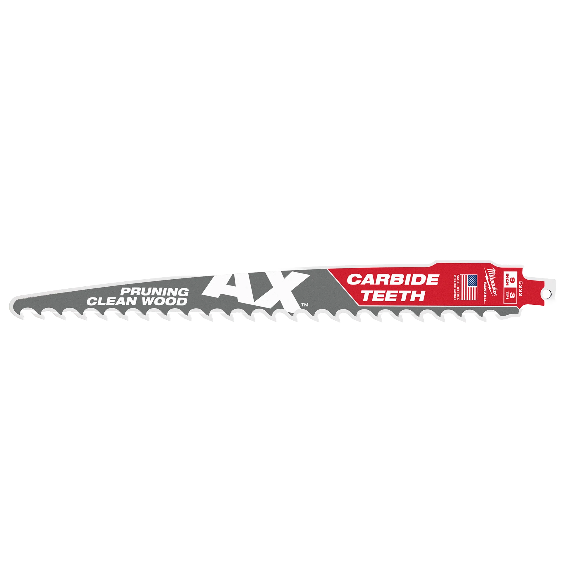 Breathable Milwaukee 9 3 TPI The AX™ Carbide Pruning SAWZALL® Blade Comfortable