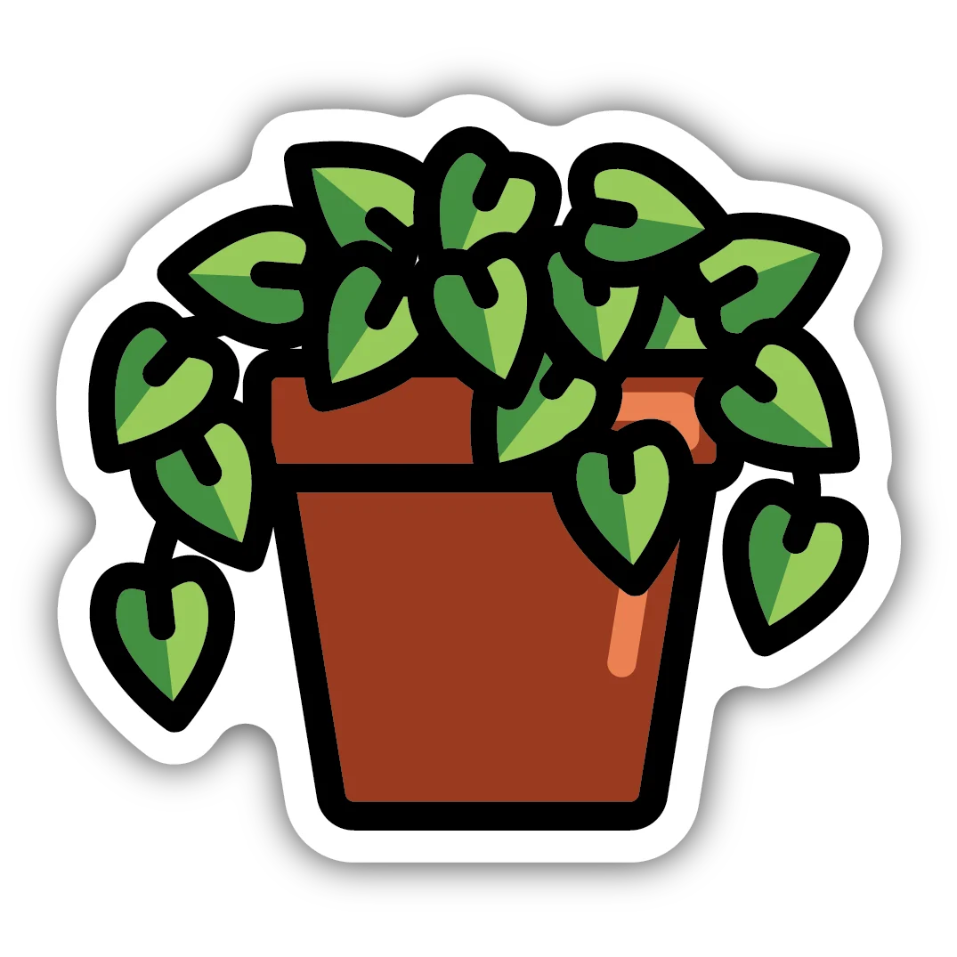 Environmentally Friendly Stickers Northwest Pothos Plant Sticker Crafted
