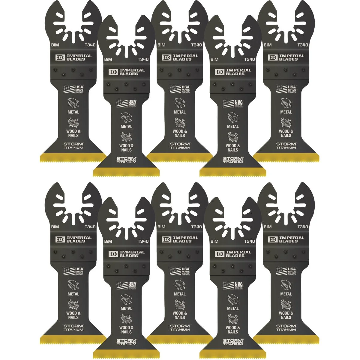 Minimalist Imperial Blades One Fit™ 1-3 4 in Storm Titanium Metal Blade 10PC High-Quality