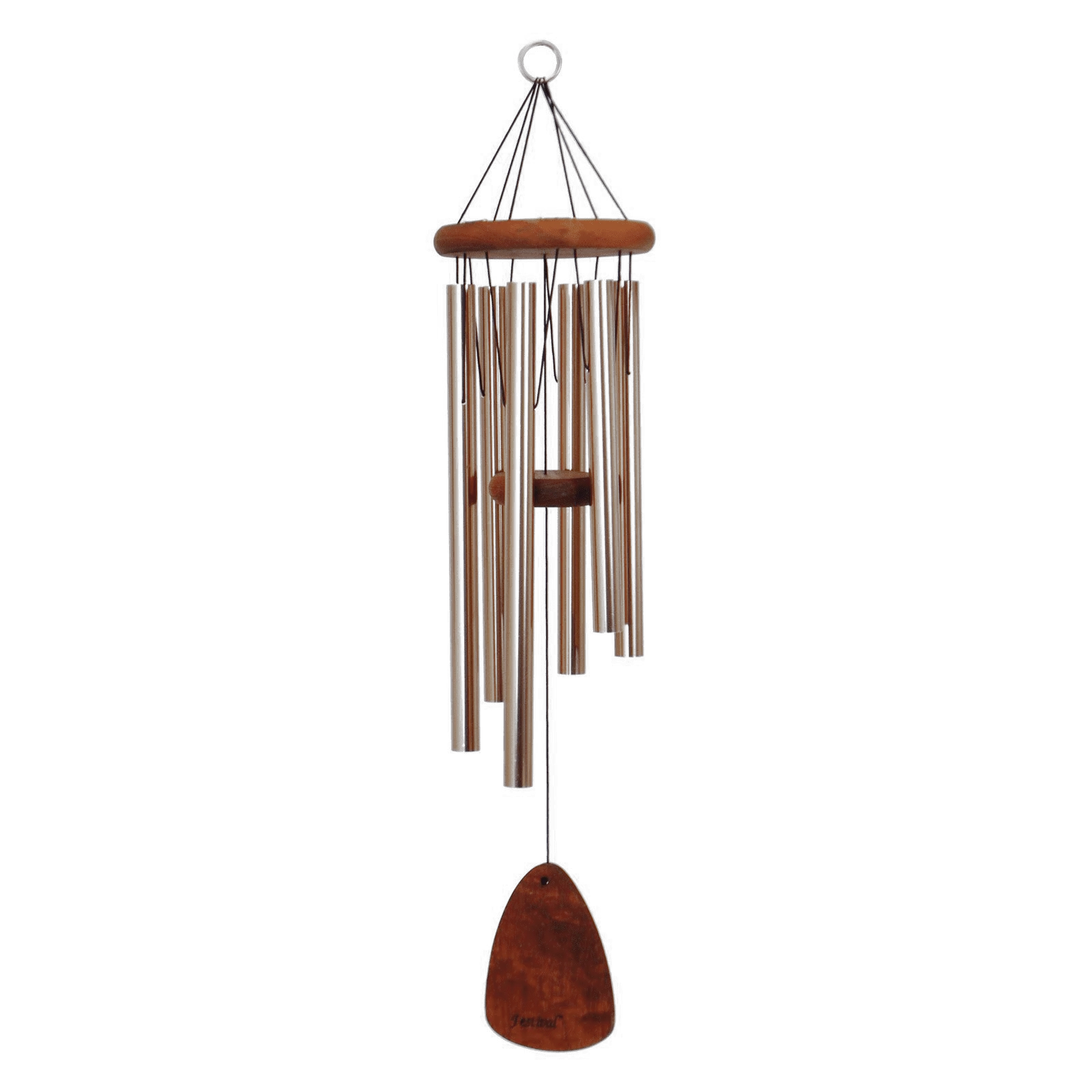 Casual Majesty Bells Festival Bronze Scale of B Flat Wind Chime 30 in. Smooth