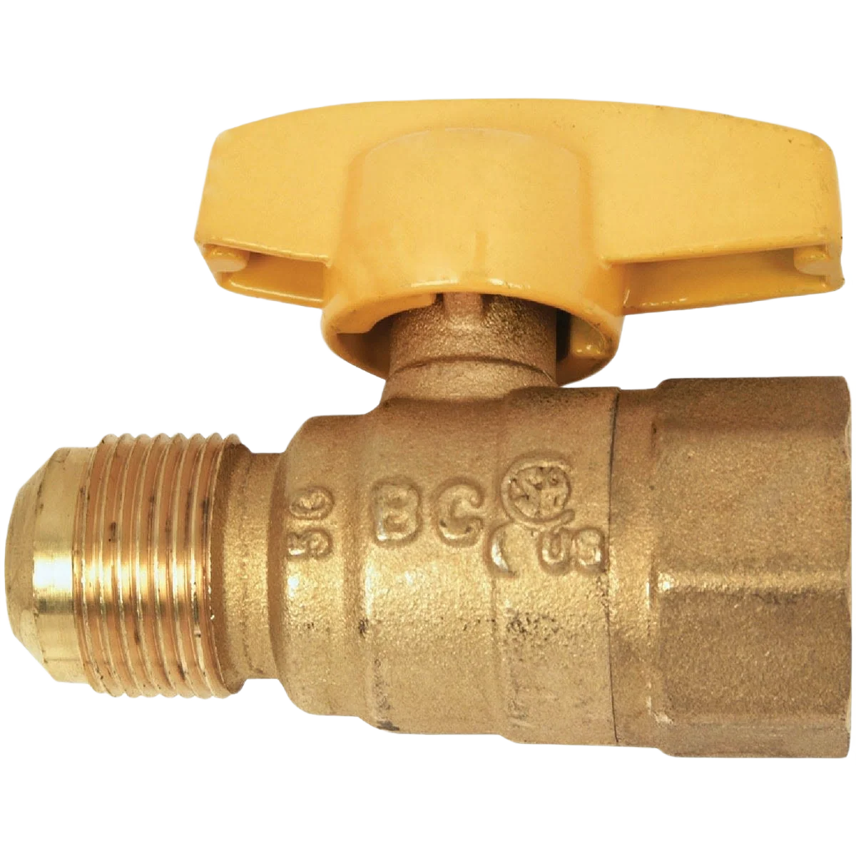 Premium Material Dormont Brass Gas Shutoff Valve 5 8 In. OD Male Flare x 1 2 In. FIP Certified